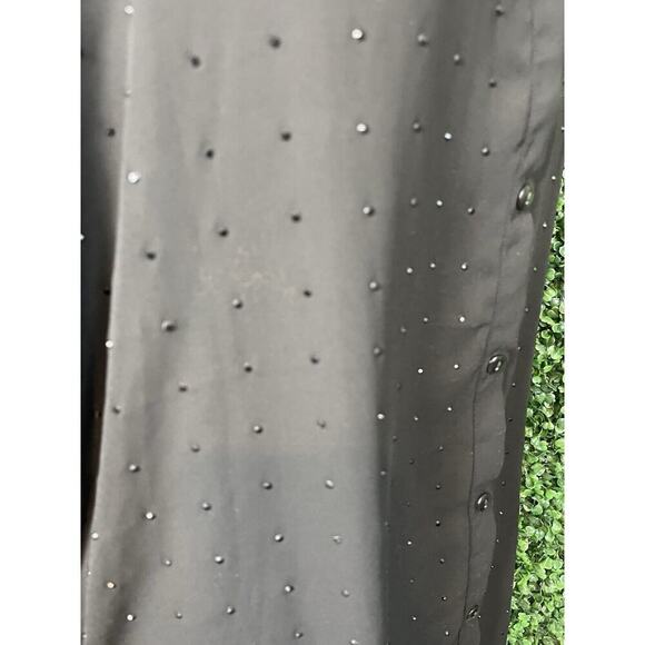 George Black Sheer Blouse Sparkly Women Size 3X NWT Flowy Dark Romantic Y2k NWT - Picture 12 of 13